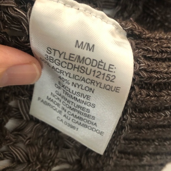 Denver Hayes eclectic Crochet Cropped Shrug Brown Vest  size medium - Picture 3 of 10